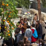 FL Nice - Opening reception 3 students in the garden