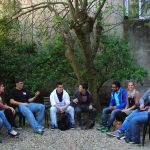 FL Bordeaux - School garden with students étudiants dans le jardin